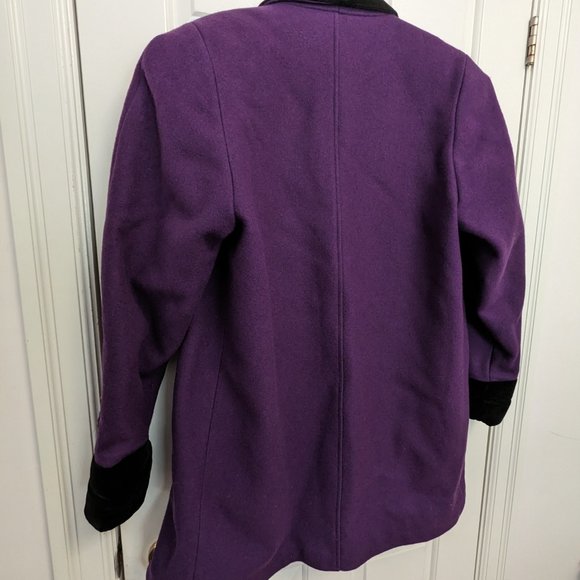 Vintage Balimel Montreal Wool Purple Coat - Made in Canada - Large - Picture 8 of 9